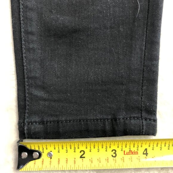 Bootlegger Black Push Up High Rise Double Button Skinny Jeans Size 26 - Picture 13 of 13